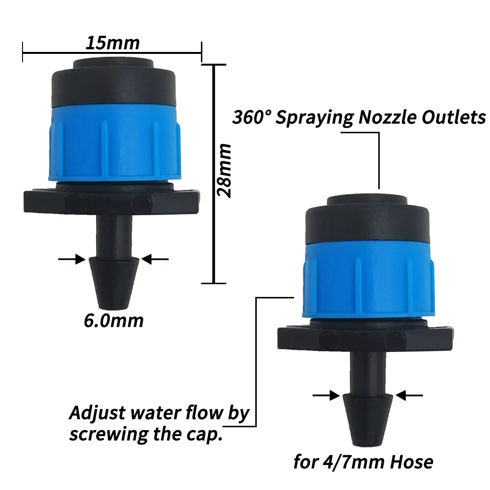 20PCS Adjustable All-round Scattering Sprinklers Spraying 360 Degrees Watering Dripper Home Garden Agriculture Irrigation Tool