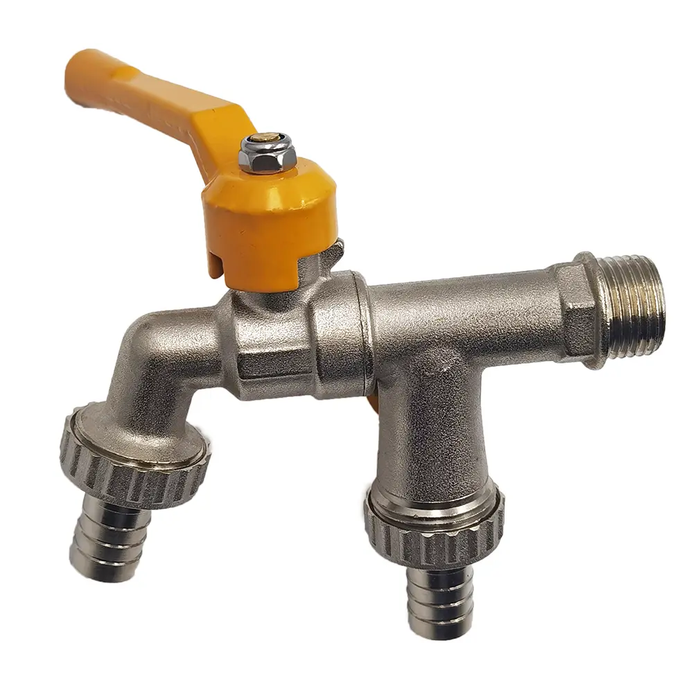 Garden Hose Faucet Adapter 1/2'' IBC Water Tank Connector 2-Way 1-Way Irrigation Brass Tap Joint Replacement Fitting Ball Valve