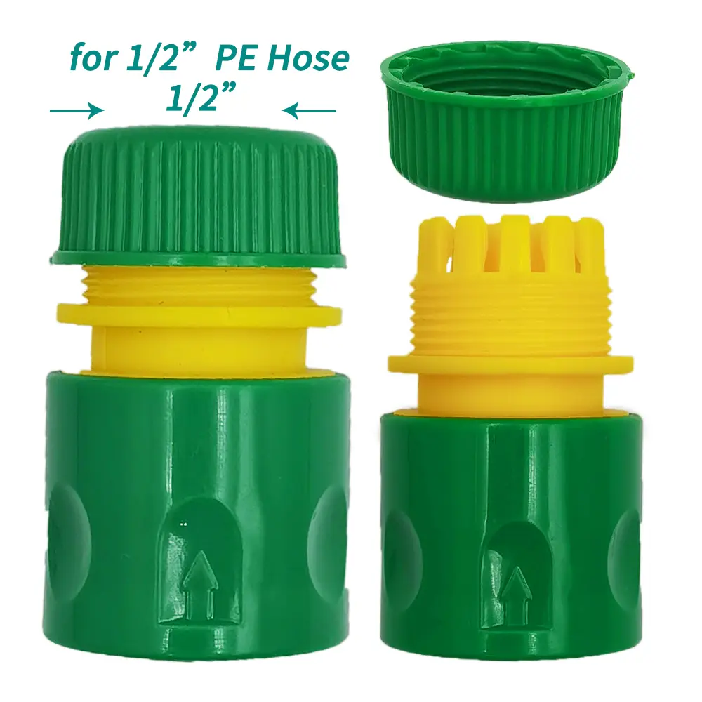 Oasis 1/2inch Hose Garden Tap Water Hose Pipe 16mm Quick Connector Fitting w/ 1/2''&3/4'' Adapter Repair Watering Greenhouse