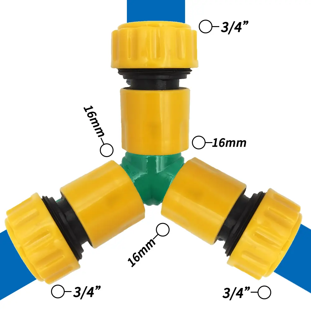 6PCS 3/4 1/2 inch Garden Hose Pipe Repair Connector Fitting Tubing Quick Connection for Drip Irrigation Watering Greenhouse
