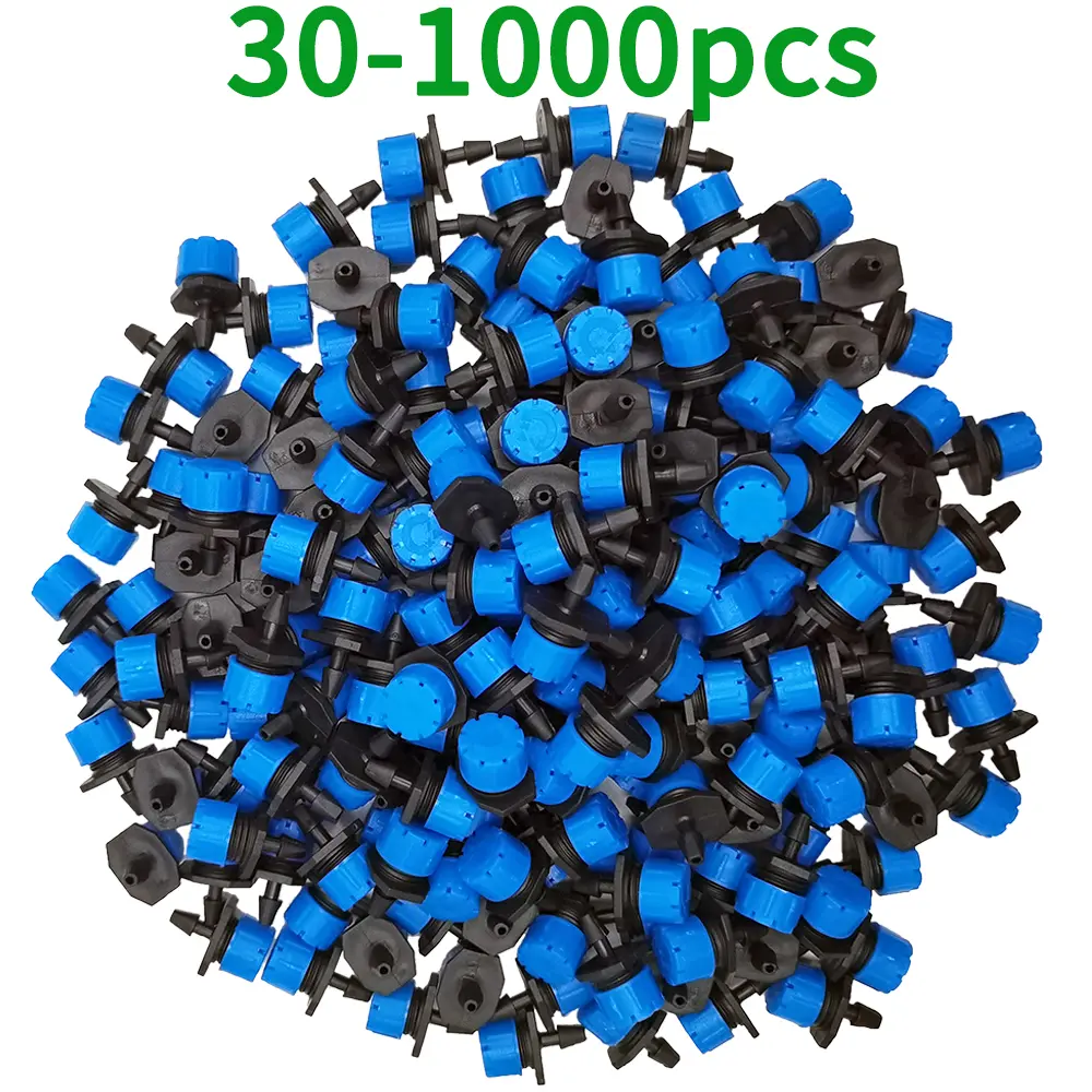 Oasis 30-1000X BLUE Adjustable 1/4'' Irrigation Misting Dripper Sprinkler Micro Flow Drip Garden Watering Flower Lawn Greenhouse