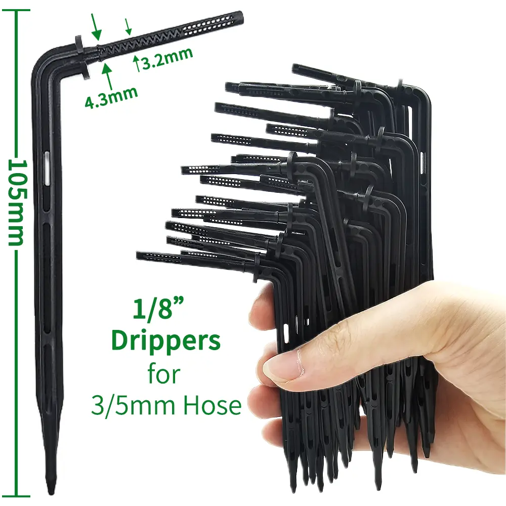 Oasis 10-100M 2L/H Pressure Compensation Emitter Arrow Watering Kits w Puncher for Agriculture Greenhouse Drip Irrigation System