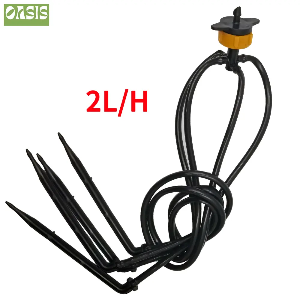 Oasis 10-100M 2L/H Pressure Compensation Emitter Arrow Watering Kits w Puncher for Agriculture Greenhouse Drip Irrigation System