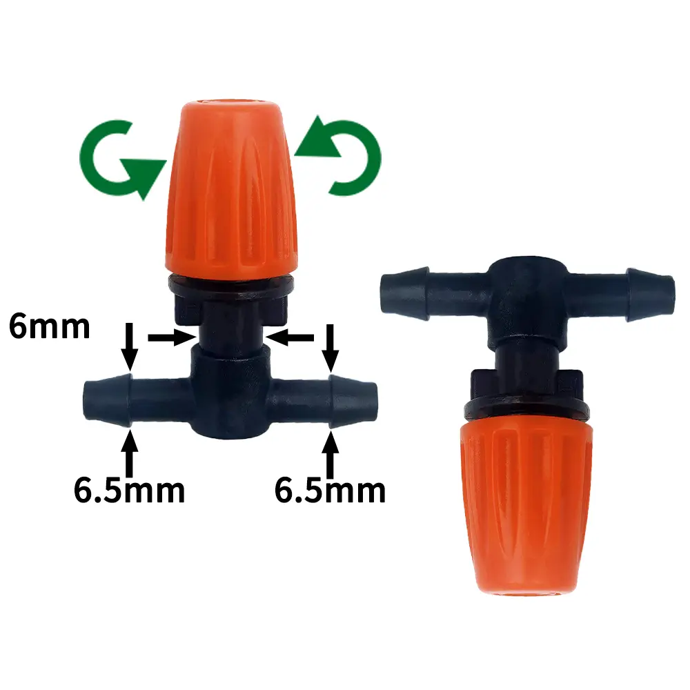 20PCS 1/4 Inches Nozzle Dripper Watering Sprayer Misting Atomizing Sprinkler Garden Drip Irrigation System w/ Hose Tee Connector