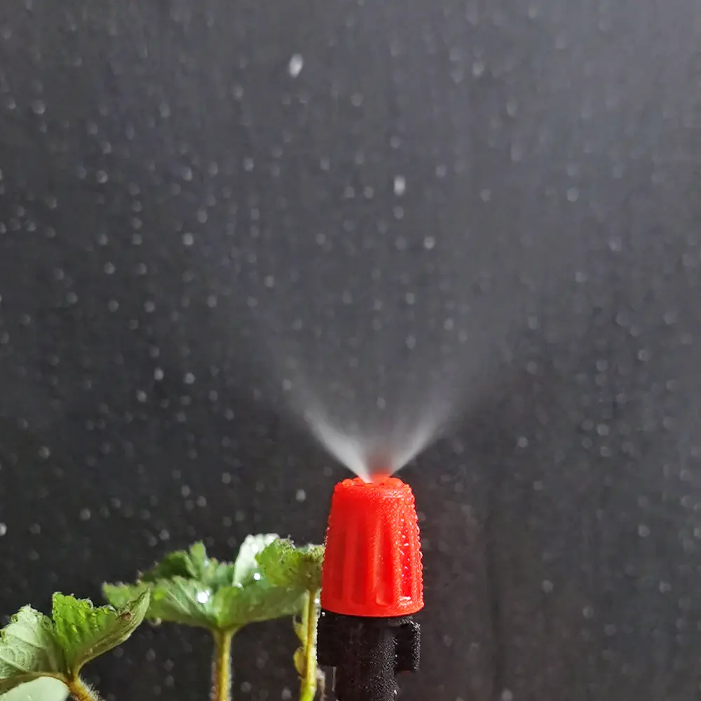 20PCS 1/4 Inches Nozzle Dripper Watering Sprayer Misting Atomizing Sprinkler Garden Drip Irrigation System w/ Hose Tee Connector