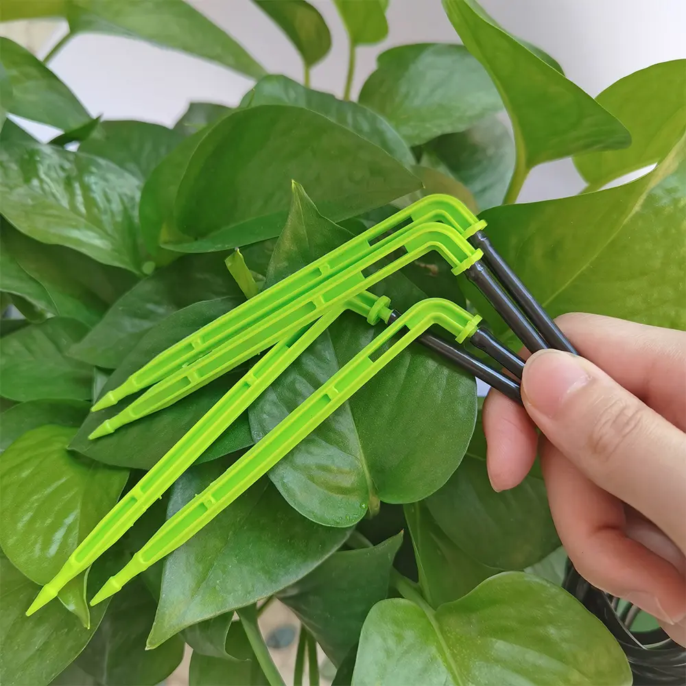 Oasis Garden 4/7mm to 3/5mm Hose Automatic Watering Drip Irrigation System Kit Elbow Emitter Potted Plant Home Bonsai Greenhouse