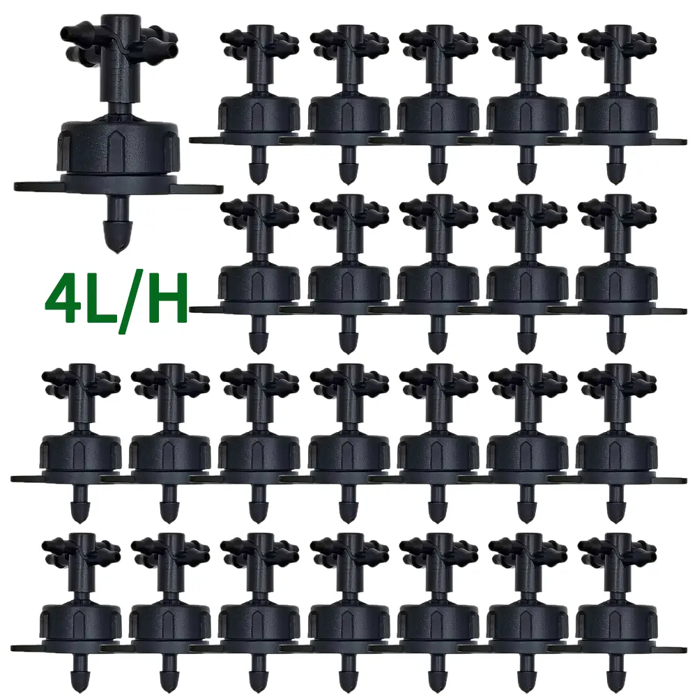 Irrigation 2L/4L/8L Steady flow dripper with 4-way cross Connector Agriculture Drip water irrigation Drip arrow connector 20Sets