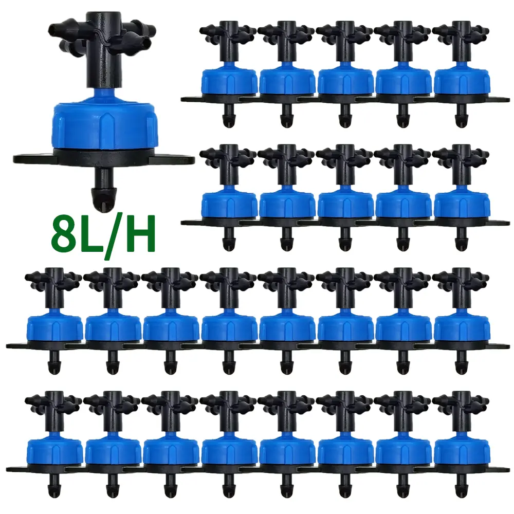 Irrigation 2L/4L/8L Steady flow dripper with 4-way cross Connector Agriculture Drip water irrigation Drip arrow connector 20Sets