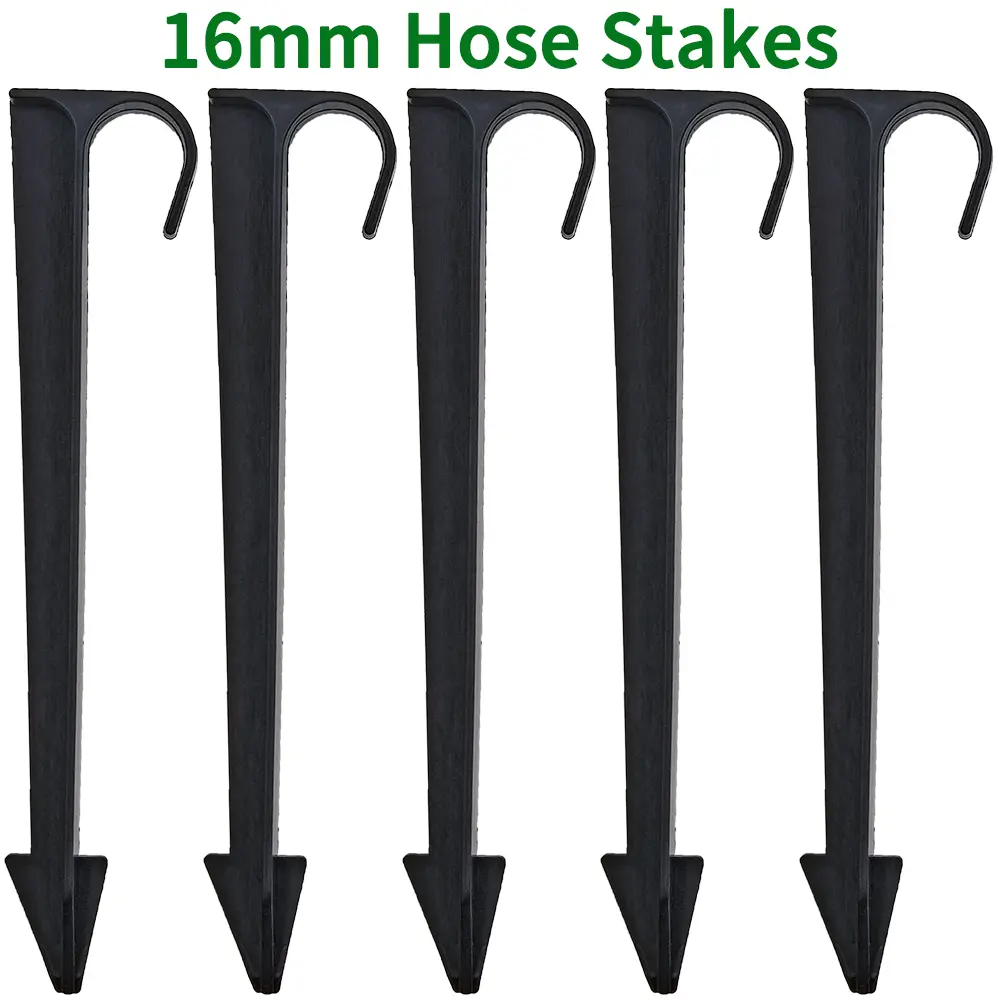 Oasis 50PCS 16mm 20mm Pipe Hose Holders C-type Groud Stake for 1/2 3/4 PE Tubing Drip Irrigation Garden Water Fittings Brackets