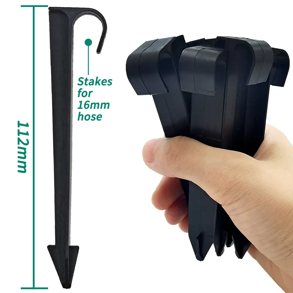 Oasis 50PCS 16mm 20mm Pipe Hose Holders C-type Groud Stake for 1/2 3/4 PE Tubing Drip Irrigation Garden Water Fittings Brackets