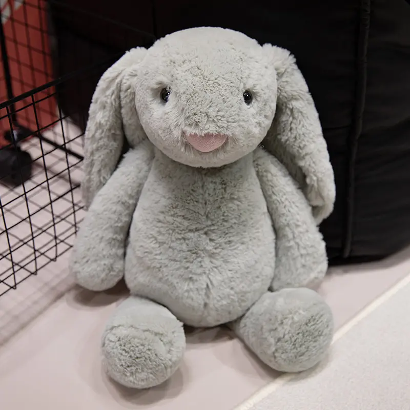1pc 20cm/7.87inCute lop ear bunny doll plush toy long eared little white rabbit doll soothing rag doll children's birthday gift