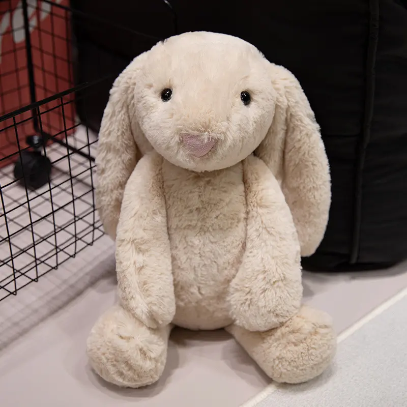 1pc 20cm/7.87inCute lop ear bunny doll plush toy long eared little white rabbit doll soothing rag doll children's birthday gift