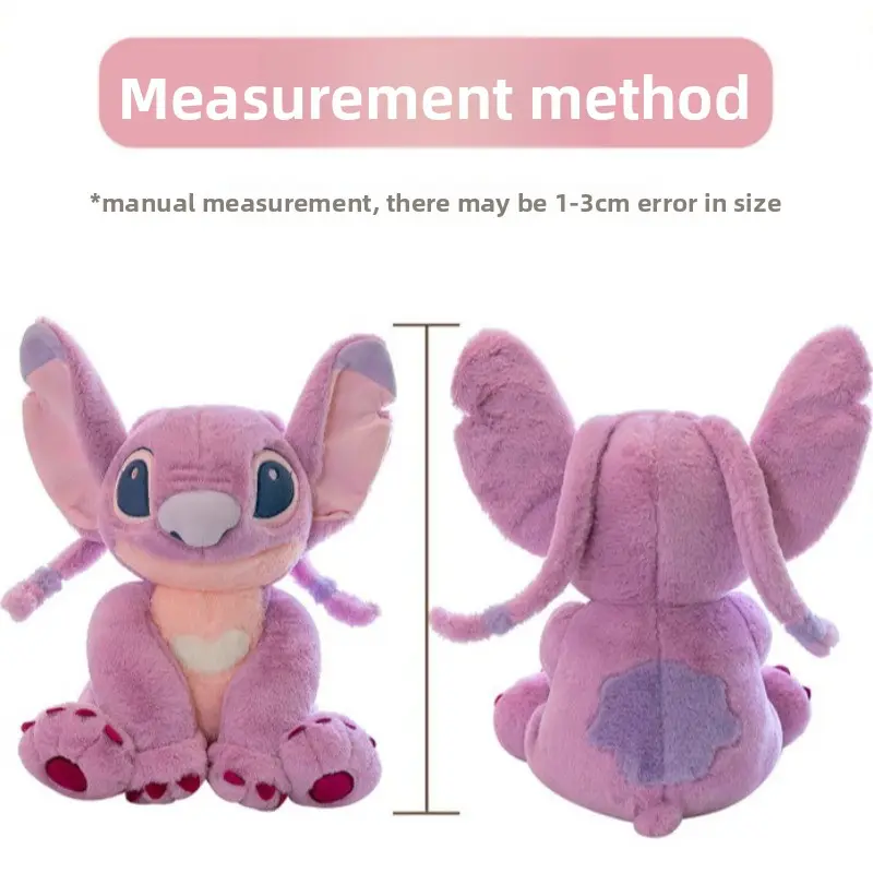 Cartoon Lilo & Stitch Pink Stitch Plush Toy Soft Stuffed Angel Large Pillow Holiday Decoration Girls Birthday Gift 30/45/60/80cm