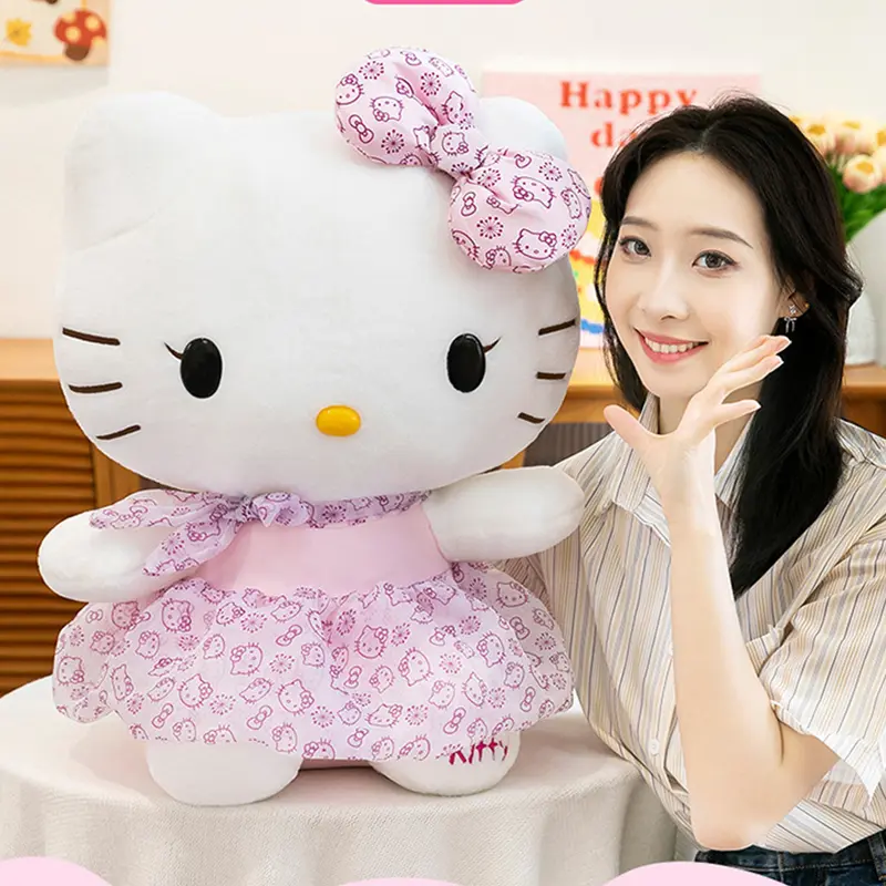 30cm New Sanrio Hello Kitty Plush Toy 50th Anniversary Kuromi Melody Stuffed Dolls Children Birthday Christmas Gift