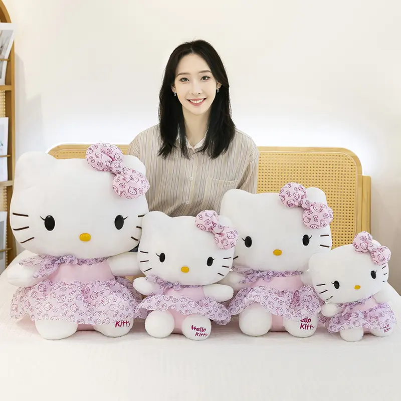 30cm New Sanrio Hello Kitty Plush Toy 50th Anniversary Kuromi Melody Stuffed Dolls Children Birthday Christmas Gift