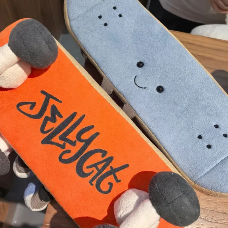 34cm Fun Sports Skateboard Plush Toy Home Bedroom Plush Decorative Doll Skateboard Stuffed Toy Cartoon Dolls Children Gifts
