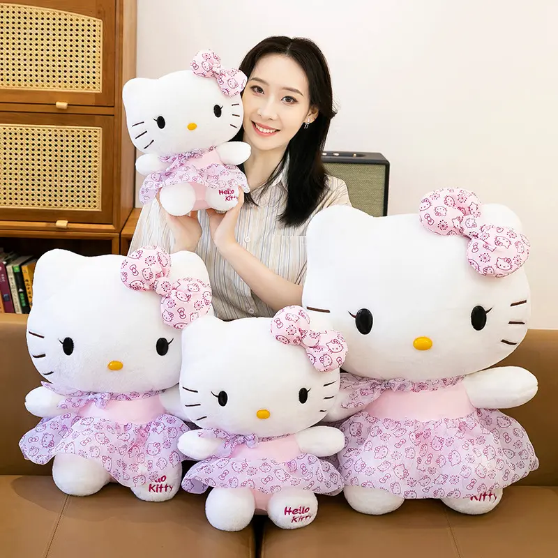 30cm New Sanrio Hello Kitty Plush Toy 50th Anniversary Kuromi Melody Stuffed Dolls Children Birthday Christmas Gift