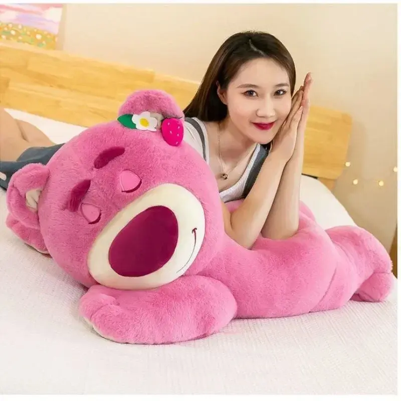 50cm Disney Toy Cute Plush Toys Pillow Cartoon Strawberry Bear Plush Doll Girls Kawaii Anime Bear Stuffed Doll Kids Gifts
