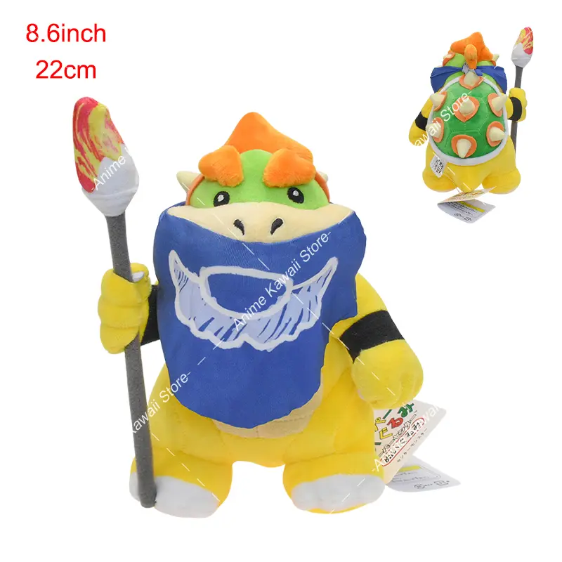 Bowser Bros Plush Toys King Koopa Bowser King JR Anime Cartoon Soft Stuffed Plush Toy Dolls For Children Birthday Christmas Gift