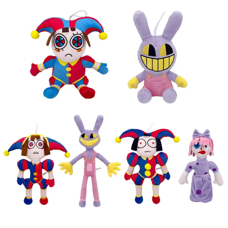The Amazing Digital Circus Plush Pomni and Jax Plushie Doll Toys Cute Stuffed Animal Birthday for Kids Children Christmas