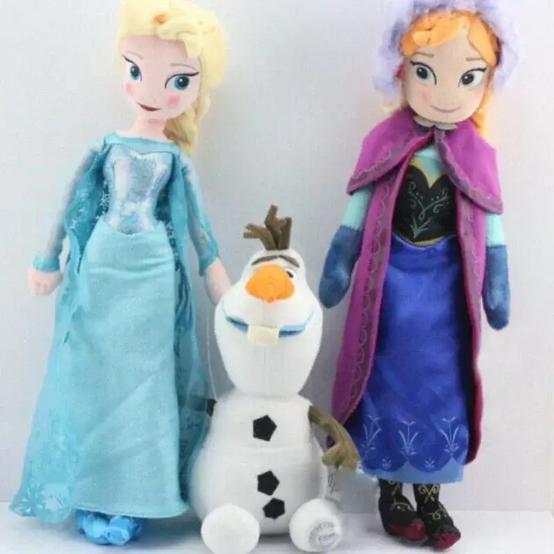 50CM Disney Frozen Snow Queen Elsa Stuffed Doll Princess Anna Elsa Doll Toy Elza Stuffed Plush Girl Toys Halloween Birthday Gift