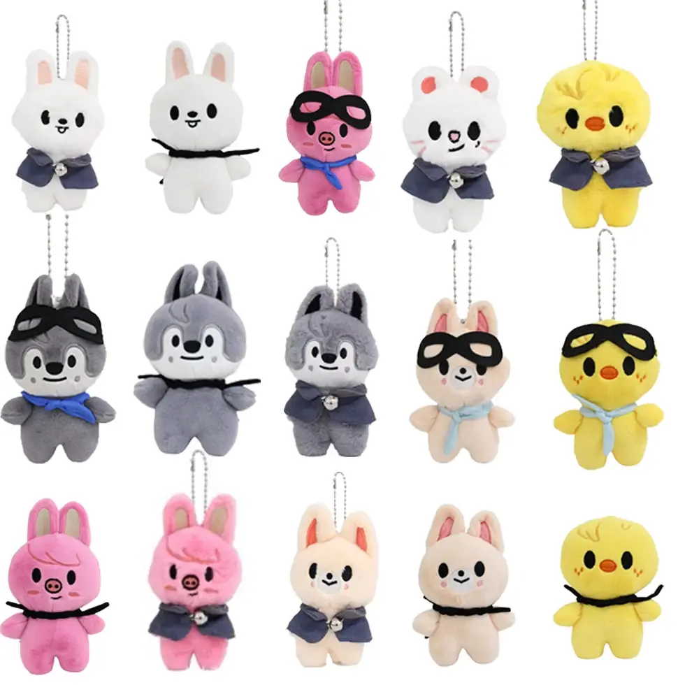 Skzoo Plush Idol Doll Keychain Various Shape Dog Plush Pendant Kids Toys Backpack Hanging Stuffed Animal Birthday Gift