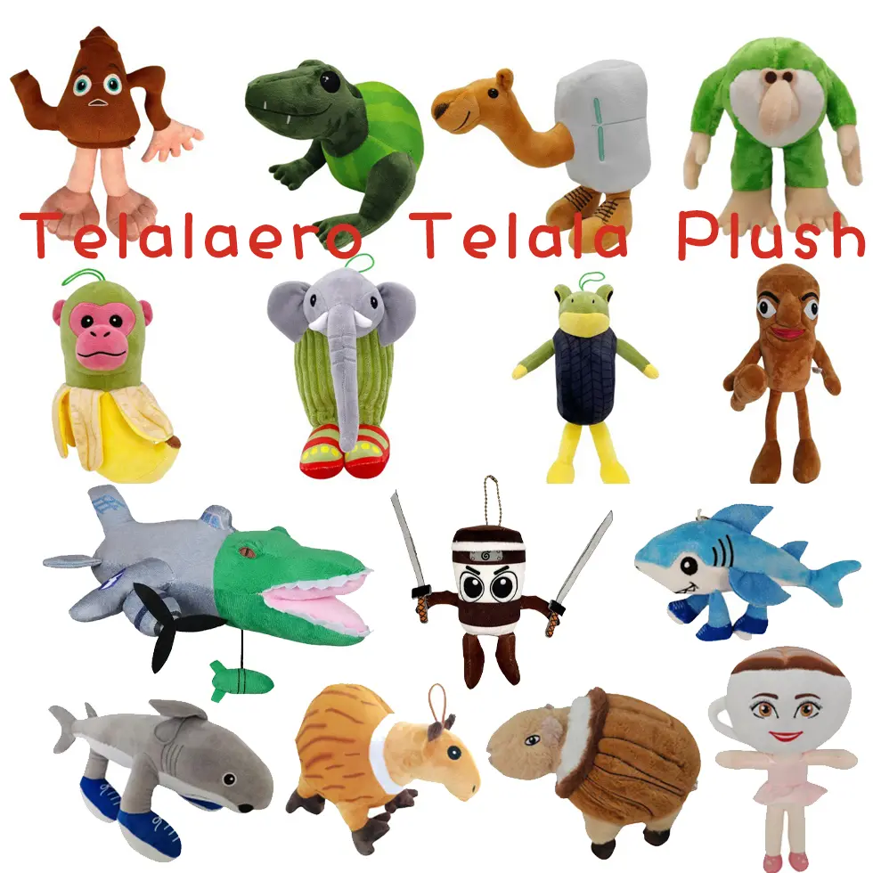 Tralalelo Tralala Plush tungtungtung Sahur SHARK Toy Italian Brain Rot Animals Anime Plush Plushie Peluches Dolls Toy Gifts