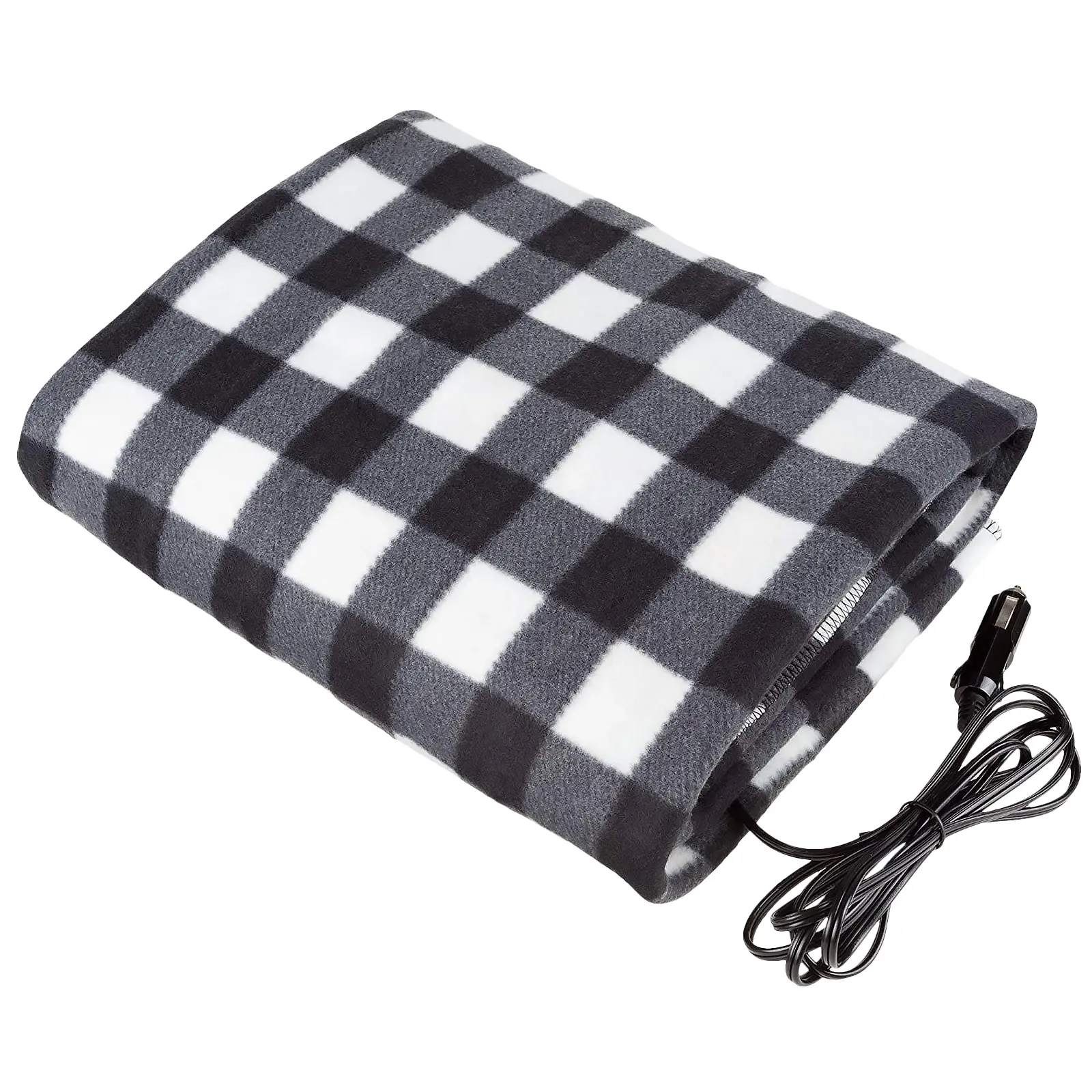 Electric Car Blanket 12V Heated Safety Timer Constant Temperature Heating Blanket Fleece Travel Throw Blanket for RV Truck SUV