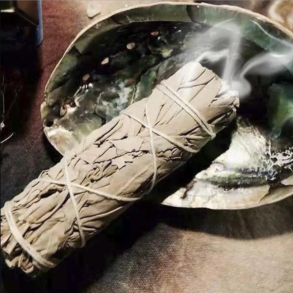 2-10PCS Incense White Sage Bundle Smudge Sticks Purification Pure Leaf Purification Home Cleansing Portable Burning Aromatherapy