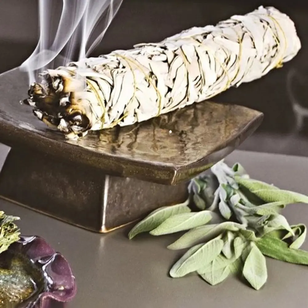 2-10PCS Incense White Sage Bundle Smudge Sticks Purification Pure Leaf Purification Home Cleansing Portable Burning Aromatherapy