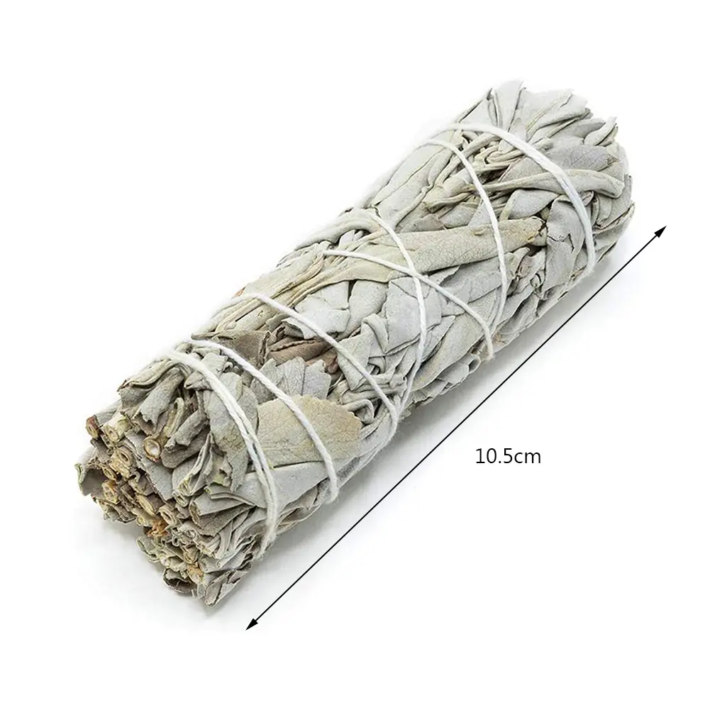 2-10PCS Incense White Sage Bundle Smudge Sticks Purification Pure Leaf Purification Home Cleansing Portable Burning Aromatherapy