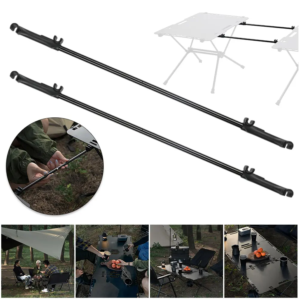 2Pcs Collapsible Table Extension Rod Lightweight Table Joint Connector Portable Camping Accessories for Helinox Tactical Table