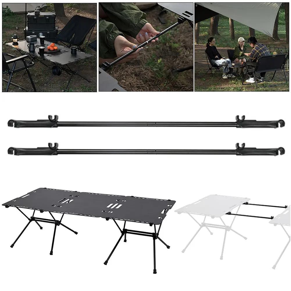 2Pcs Collapsible Table Extension Rod Lightweight Table Joint Connector Portable Camping Accessories for Helinox Tactical Table