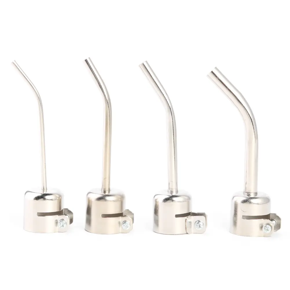 Air Stations Gun Nozzles Soldering Tool 4pcs Long Bent Curved Heat Gun Nozzles for 850 Hot Air Soldering Rework Station