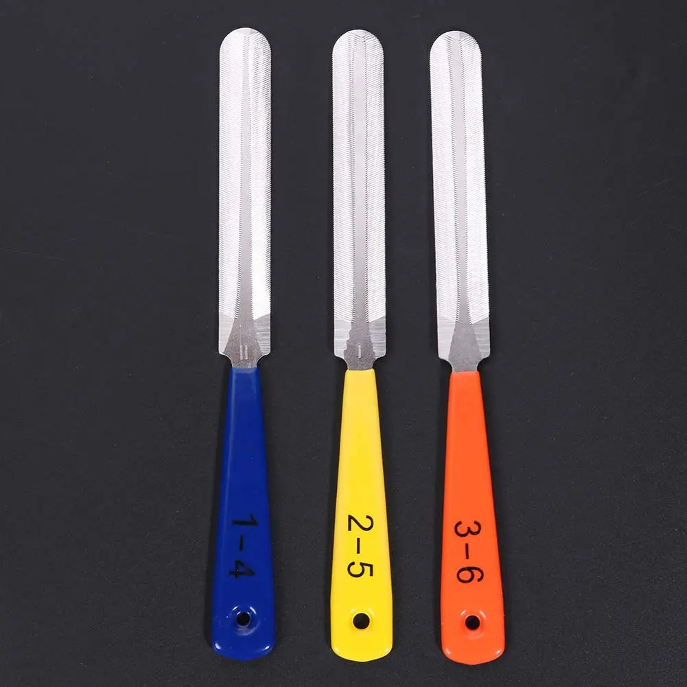 3pcs/set Guitar Nut Groove Grinding File Durable Diamond Guitar Repair Files Luthier Repair Tools String Instrument Maintenance