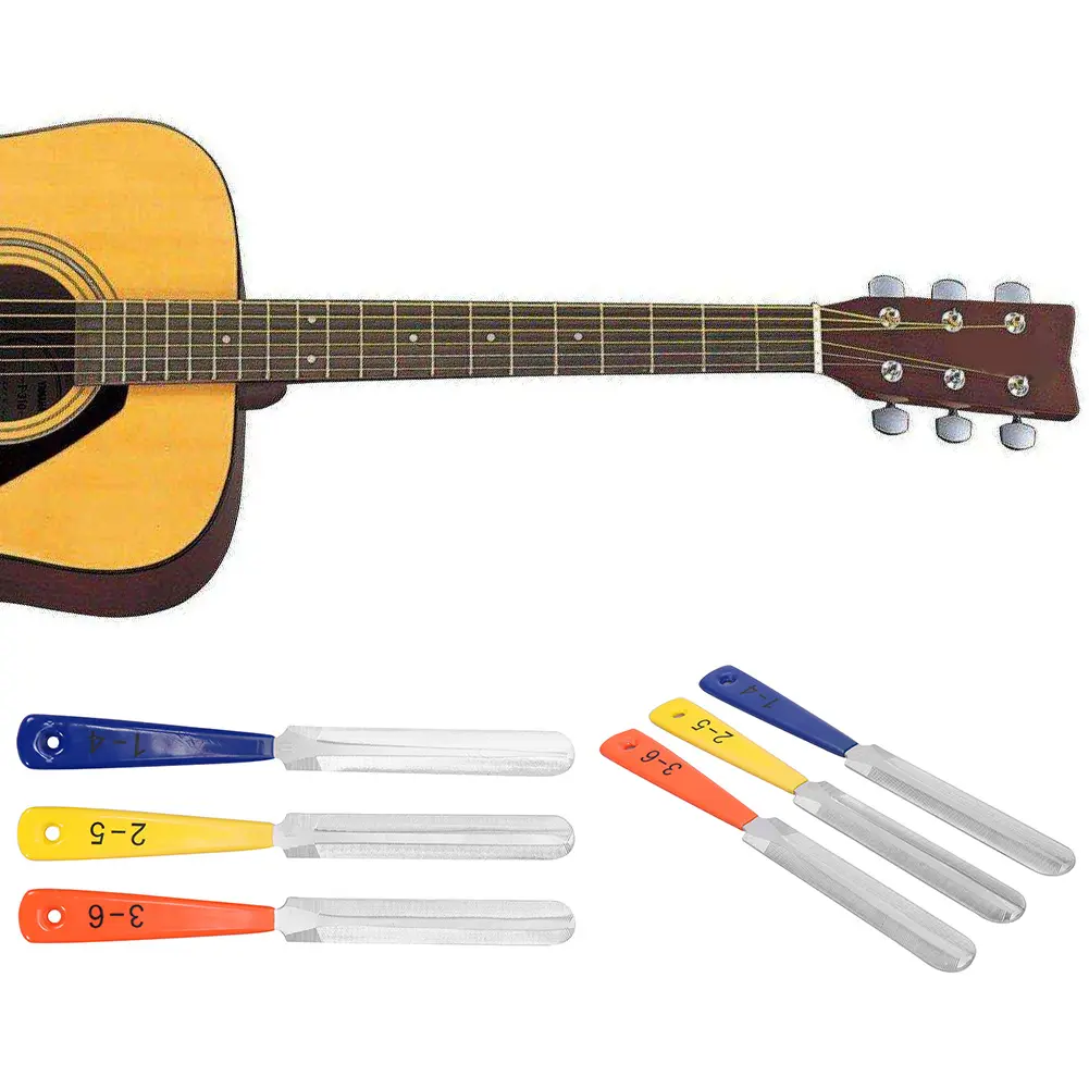 3pcs/set Guitar Nut Groove Grinding File Durable Diamond Guitar Repair Files Luthier Repair Tools String Instrument Maintenance