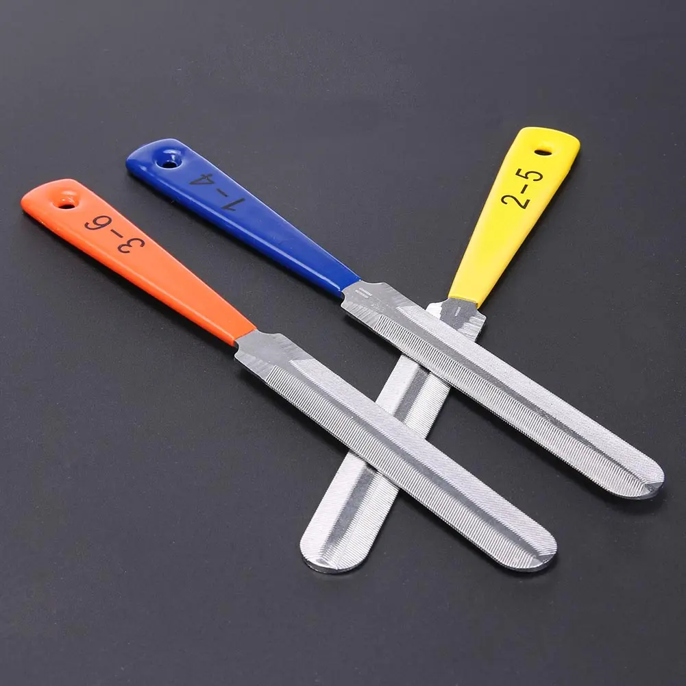 3pcs/set Guitar Nut Groove Grinding File Durable Diamond Guitar Repair Files Luthier Repair Tools String Instrument Maintenance