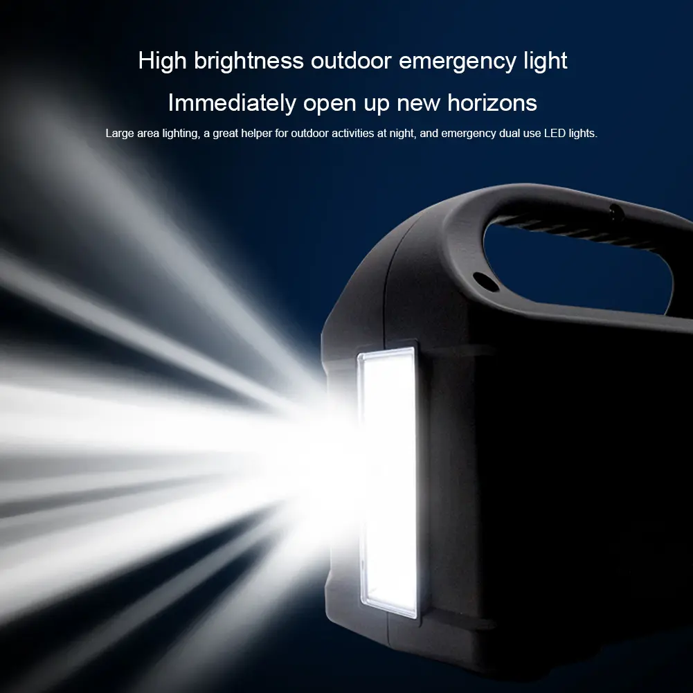 100W Portable Solar Power Station 110V/220V Power Generator Outdoor Power Supply Portable Outdoor Generator Camping Flashlight
