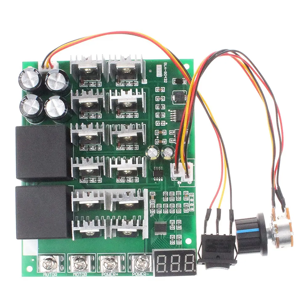 DC10V-55V Variable Voltage Controller Digital Display 60A Forward Reverse Converter 12V 24V 36V 48V 100A Max with Knob Switch