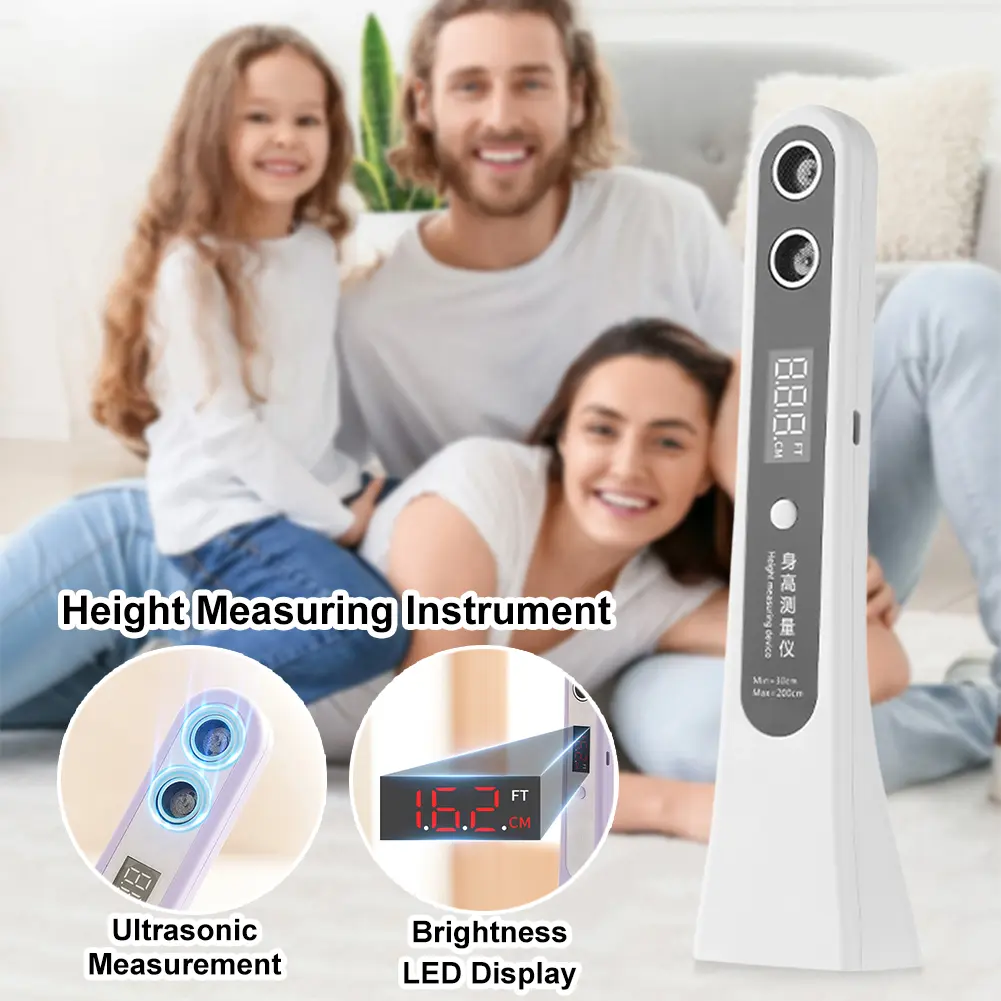 Ultrasonic Height Measurement Meter LED Display Digital Height Measuring Ruler Electronic Height Ruler for Measuring Body Height