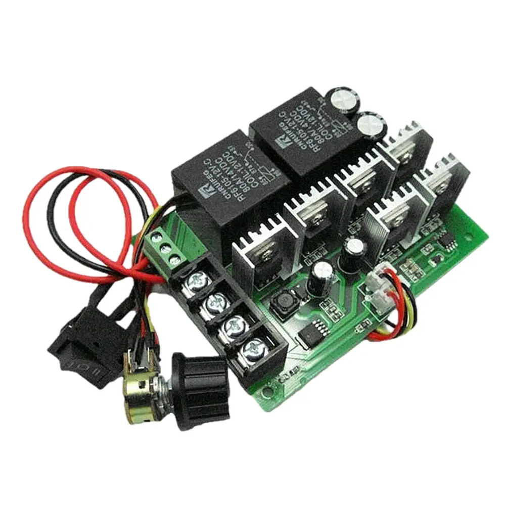 Brush Motor Governor DC10-50V 2000W 40A Motor Speed Control Drive Module Forward and Reverse Barrier Wiring Terminal 12V 24V 36V