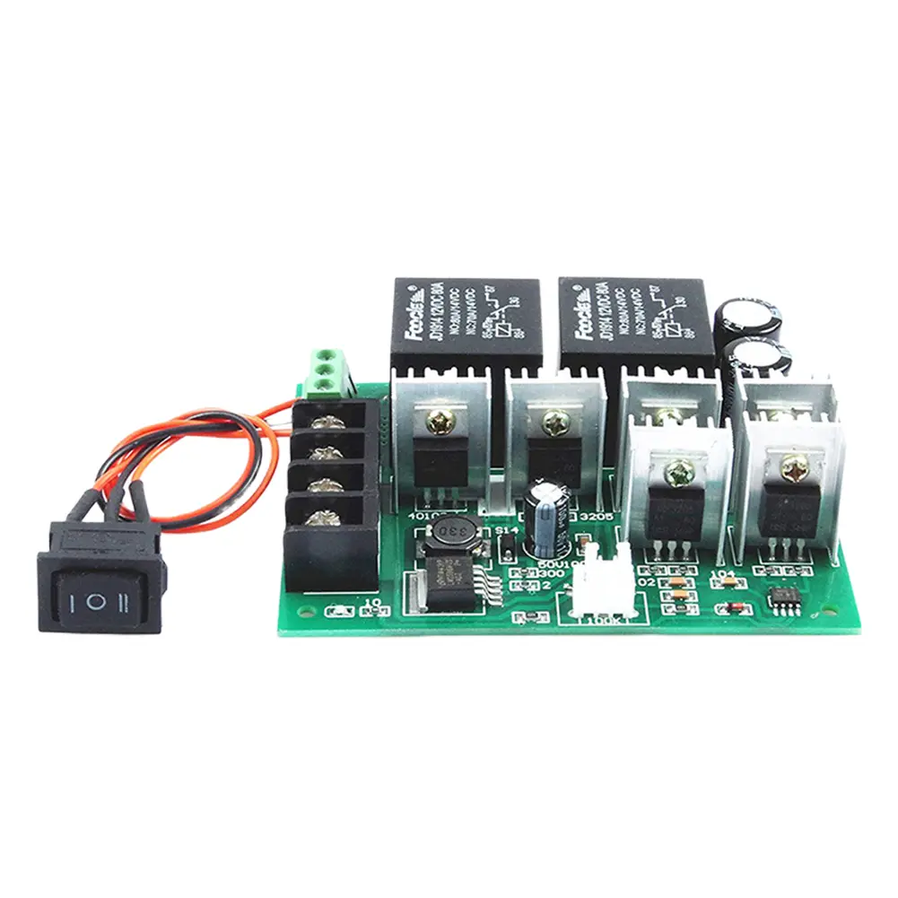 Brush Motor Governor DC10-50V 2000W 40A Motor Speed Control Drive Module Forward and Reverse Barrier Wiring Terminal 12V 24V 36V