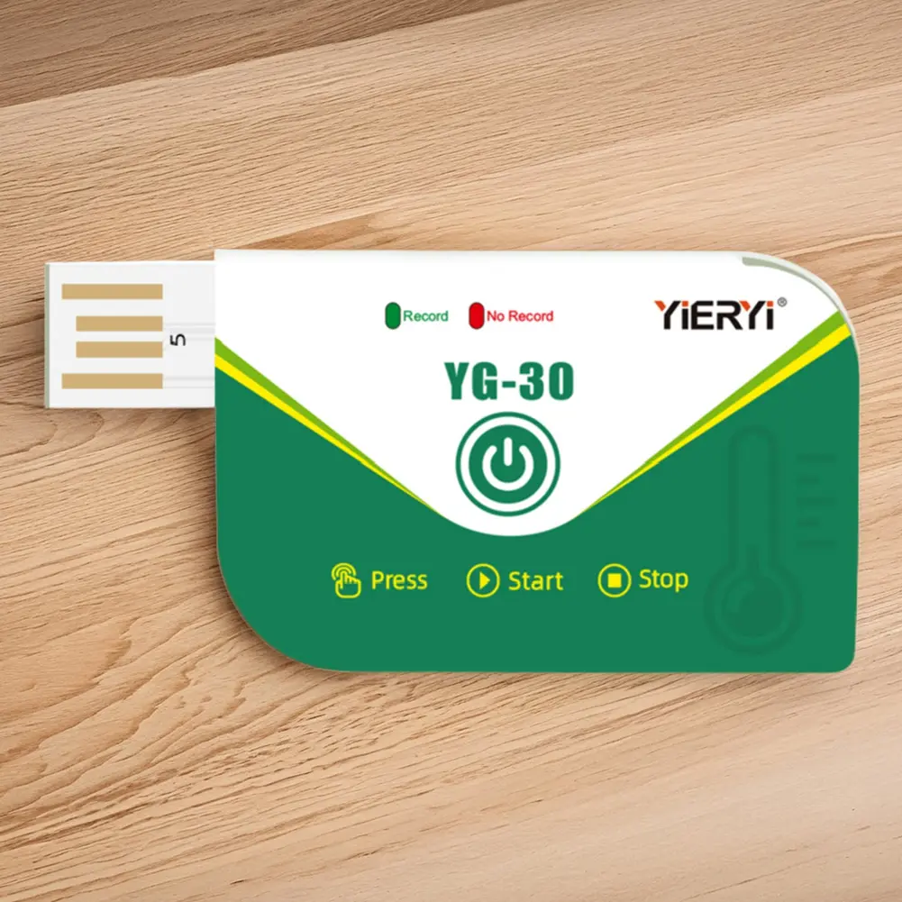 Mini USB Temperature Data Logger Disposable 60000 Point Capacity USB Data Logger PDF Report for Frozen Transportation Cold Chain