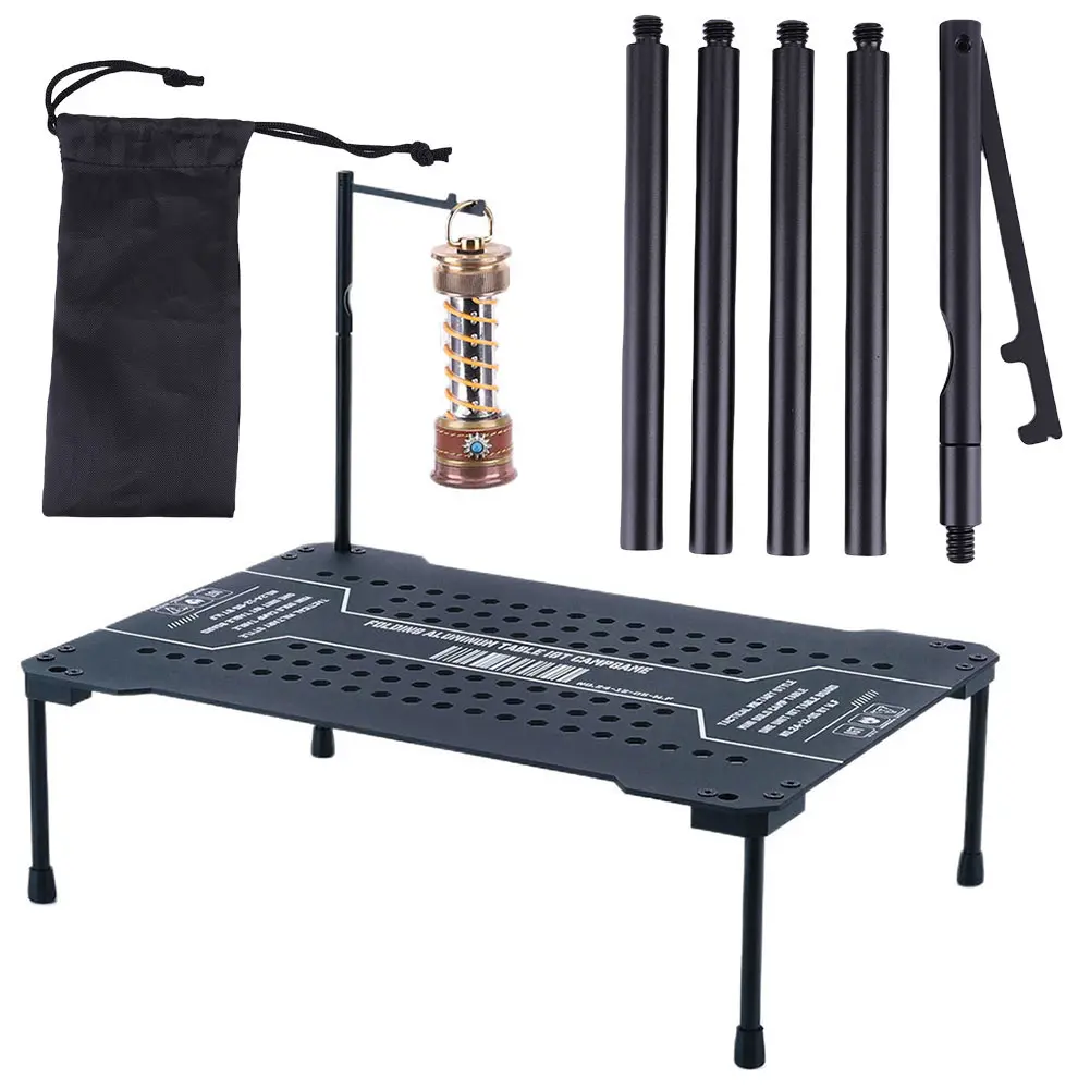 Camping Liftable IGT Table Multifunctional Outdoor IGT Modular Table Aluminum Alloy Folding BBQ Table for Outdoor Picnic Fishing