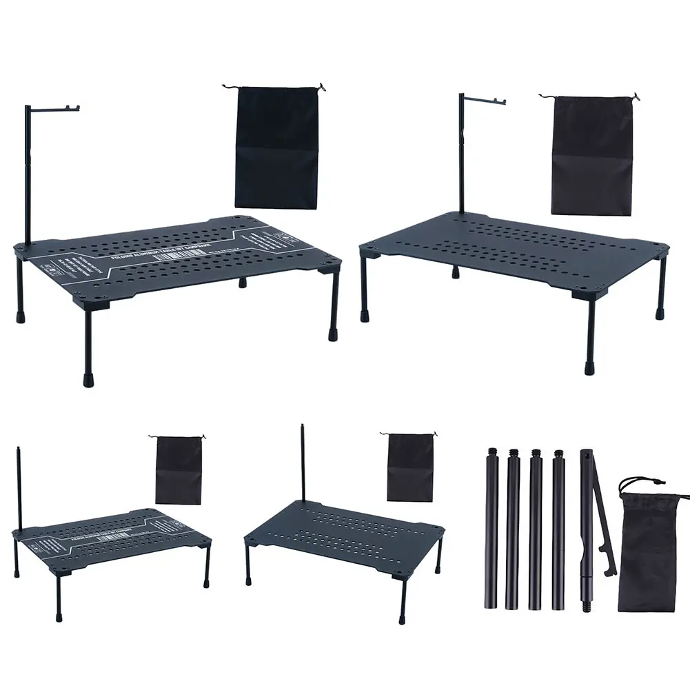 Camping Liftable IGT Table Multifunctional Outdoor IGT Modular Table Aluminum Alloy Folding BBQ Table for Outdoor Picnic Fishing