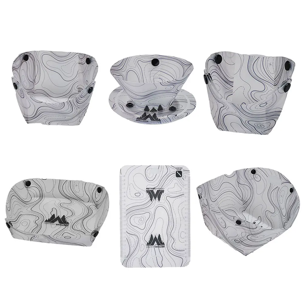 Lightweight Folding Tableware Space Saving Ultra Light Tableware Set Foldable Dinnerware Set for Camping Hiking