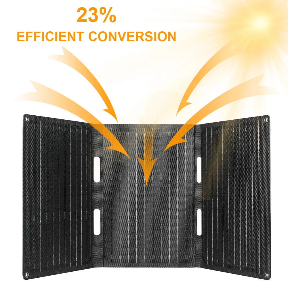 45W Foldable Solar Panel Portable Solar Panel Outdoor Portable Folding Solar Panel Charger for Traveling Camping Backpacking