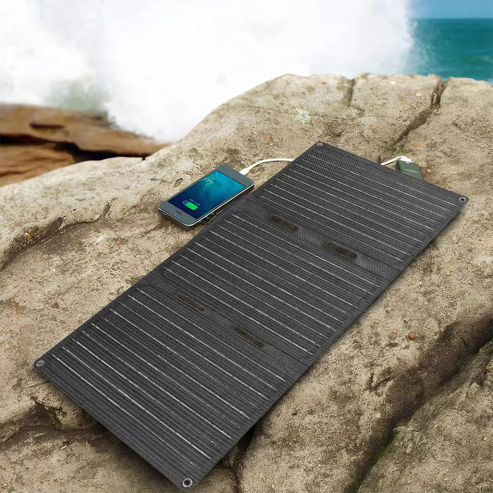 45W Foldable Solar Panel Portable Solar Panel Outdoor Portable Folding Solar Panel Charger for Traveling Camping Backpacking