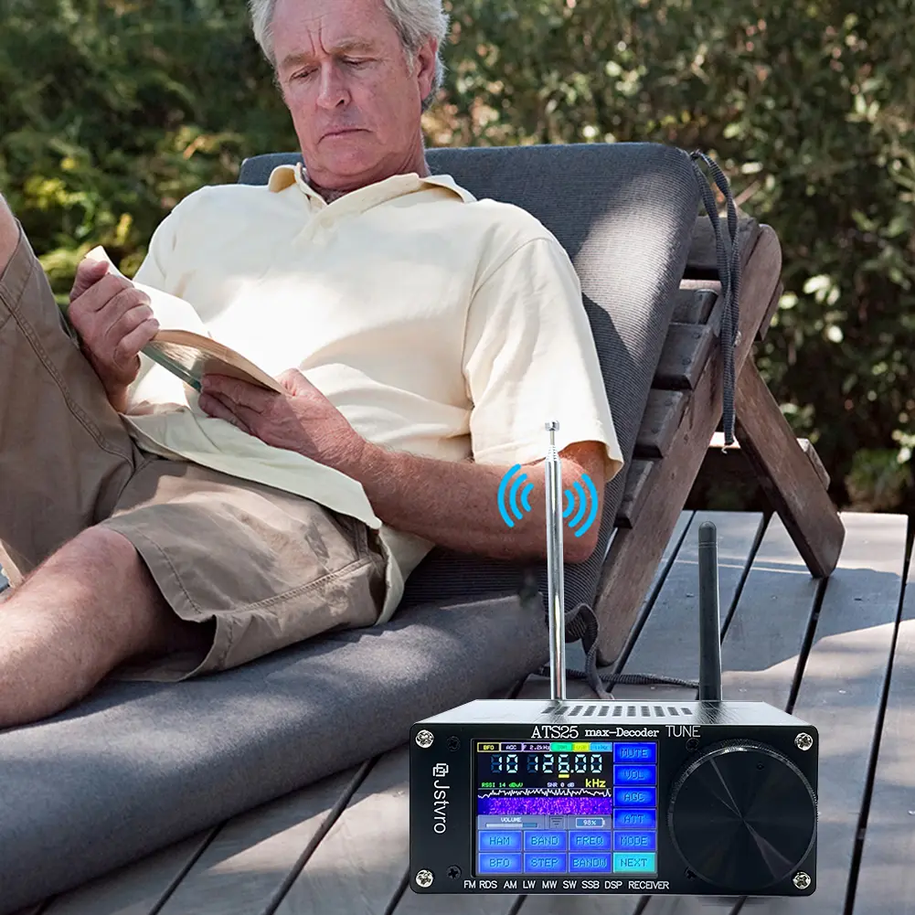 SI4732 ATS-25 Max-Decoder Radio Receiver WiFi Function All Full Bands Receiver 3000mA Lithium Battery 2.4 Inch Touching Screen