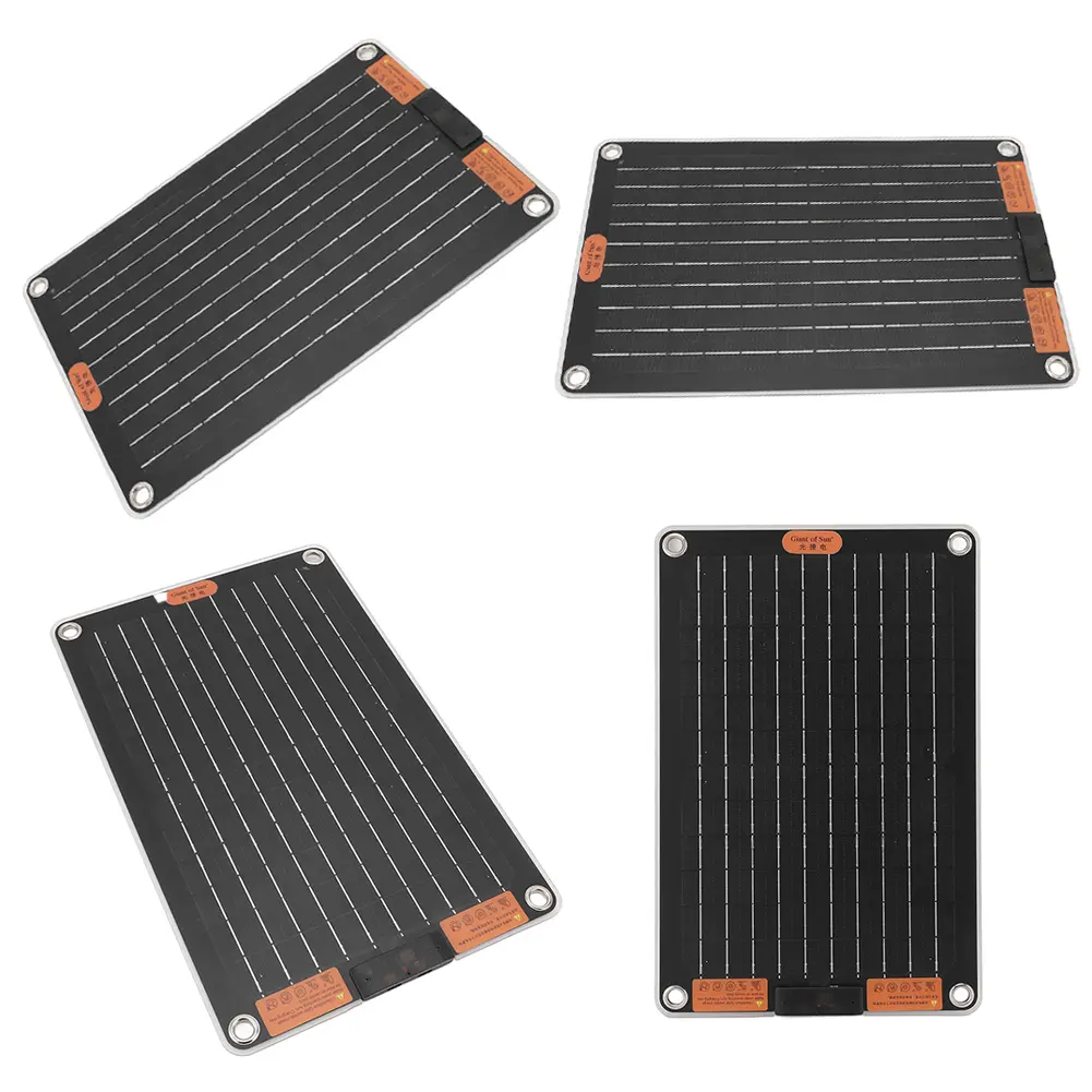 15W Portable Solar Panel Waterproof Camping Solar Panel Charger Solar Charging Panel for Outdoor Camping Hiking Phone Charger